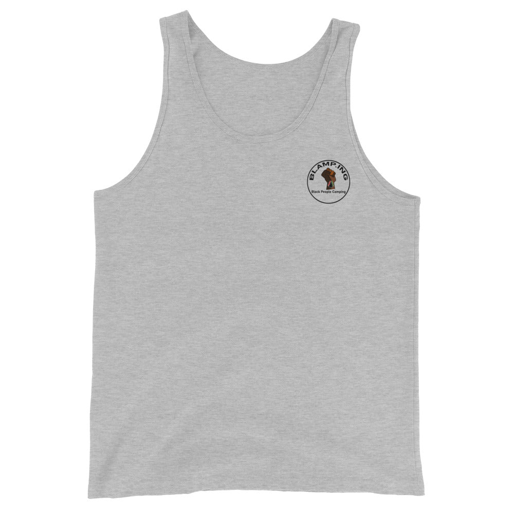 3 Trees + Fist Full Circle Empowerment Pocket Muscle Tank (Blk)
