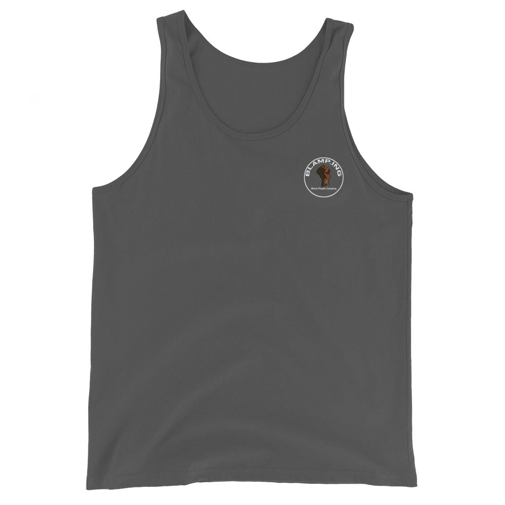 Hiker + Fist Full Circle Empowerment Pocket Muscle Tank (Wh)