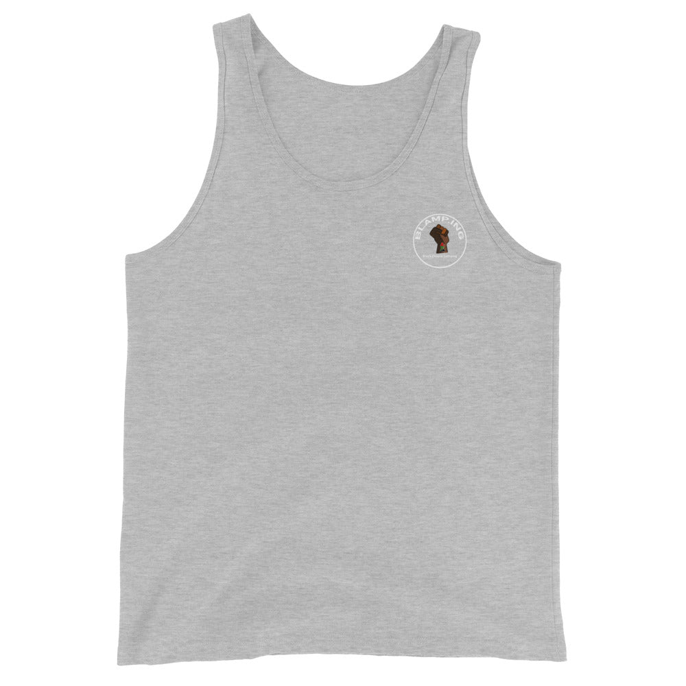 Hiker + Fist Full Circle Empowerment Pocket Muscle Tank (Wh)