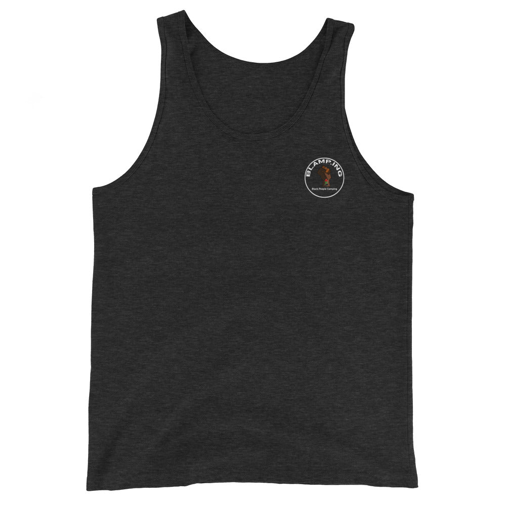 Hiker + Fist Full Circle Empowerment Pocket Muscle Tank (Wh)