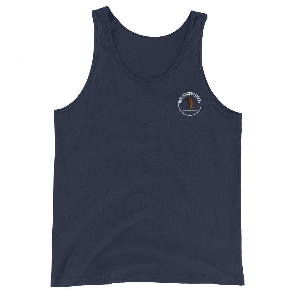 Hiker + Fist Full Circle Empowerment Pocket Muscle Tank (Wh)