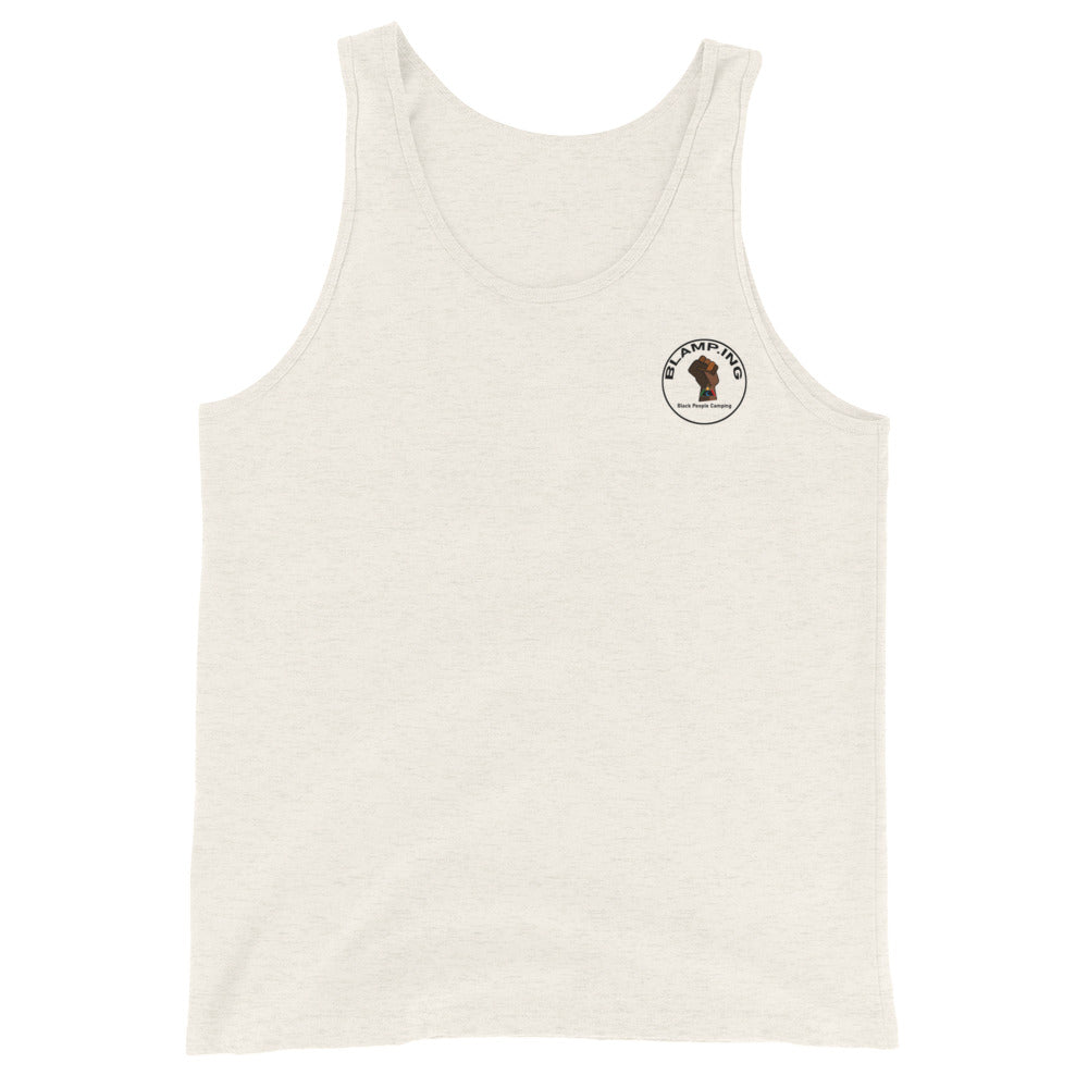 3 Mountains + Fist Full Circle Empowerment Pocket Muscle Tank (Blk)