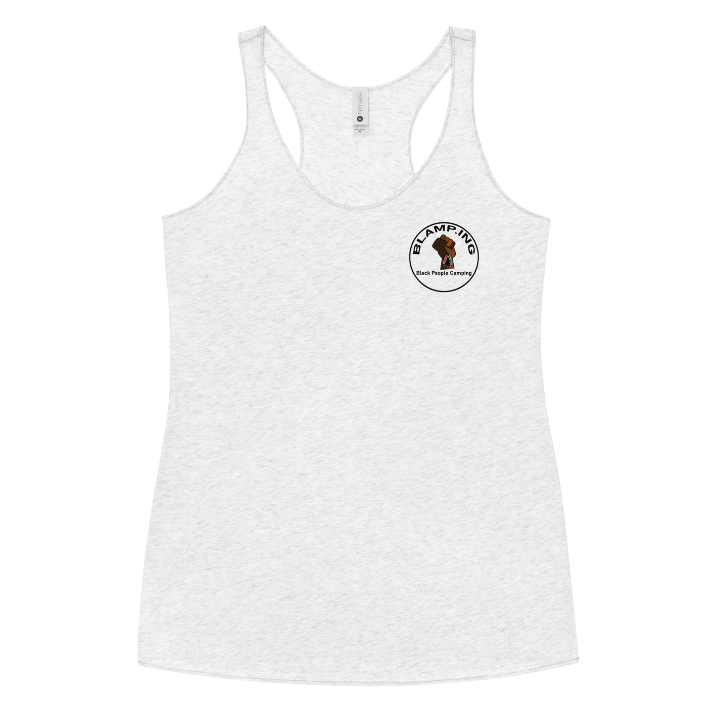 3 Trees + Fist Full Circle Empowerment Pocket Racerback Tank (Blk)