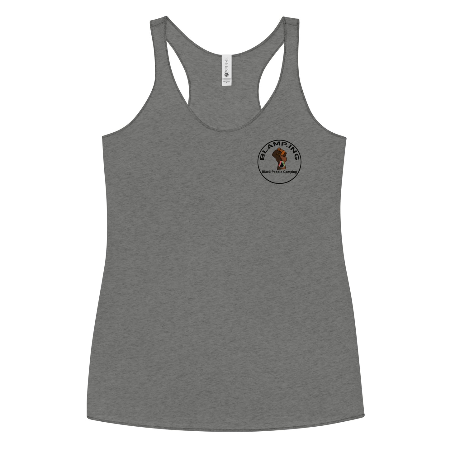 3 Trees + Fist Full Circle Empowerment Pocket Racerback Tank (Blk)