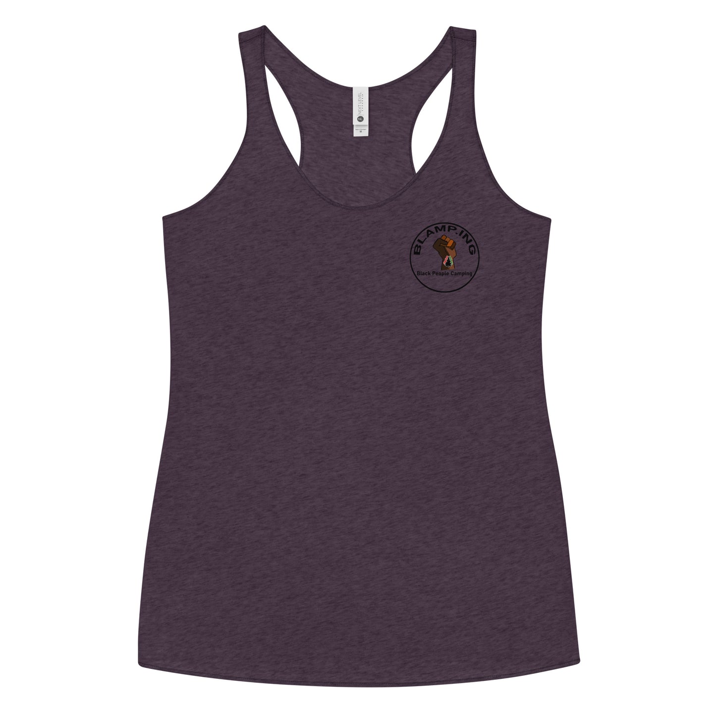 3 Trees + Fist Full Circle Empowerment Pocket Racerback Tank (Blk)