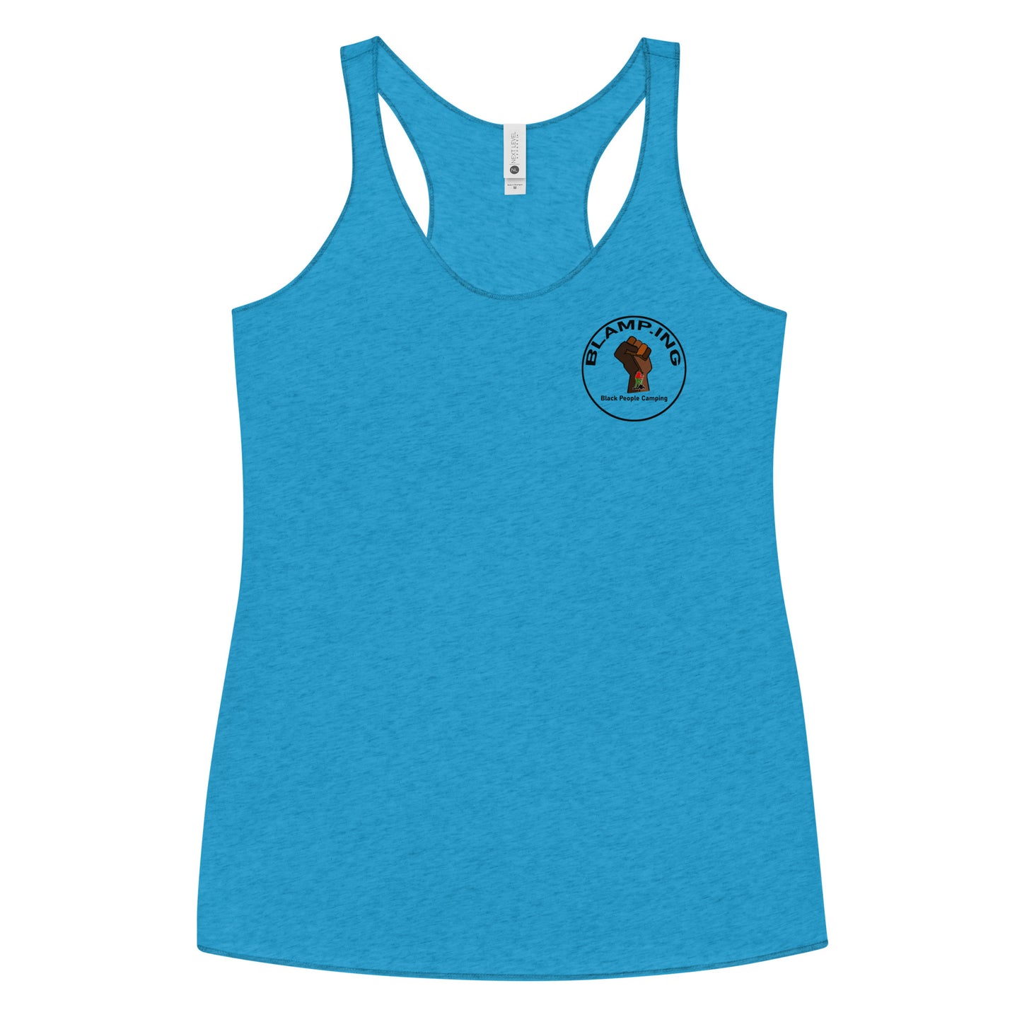 Hiker + Fist Full Circle Empowerment Pocket Racerback Tank (Blk)